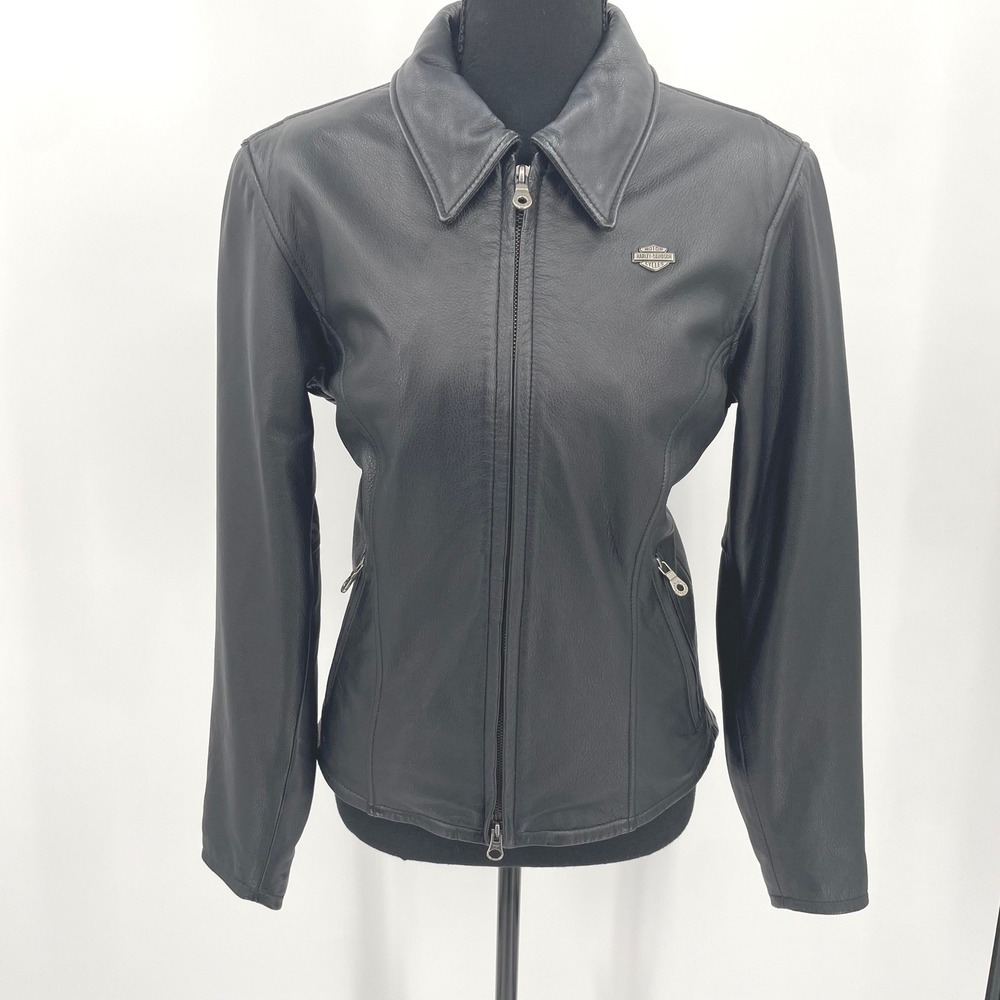 Vintage Harley Davidson Pathway Leather Jacket Women's Small 98102-02VW 2005 Y2K